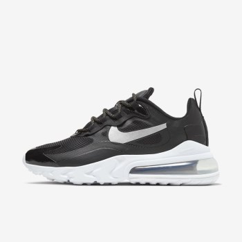 Nike Air Max 270 React - Női Utcai Cipő - Fekete/Metal Arany/Fehér/Metal Titán